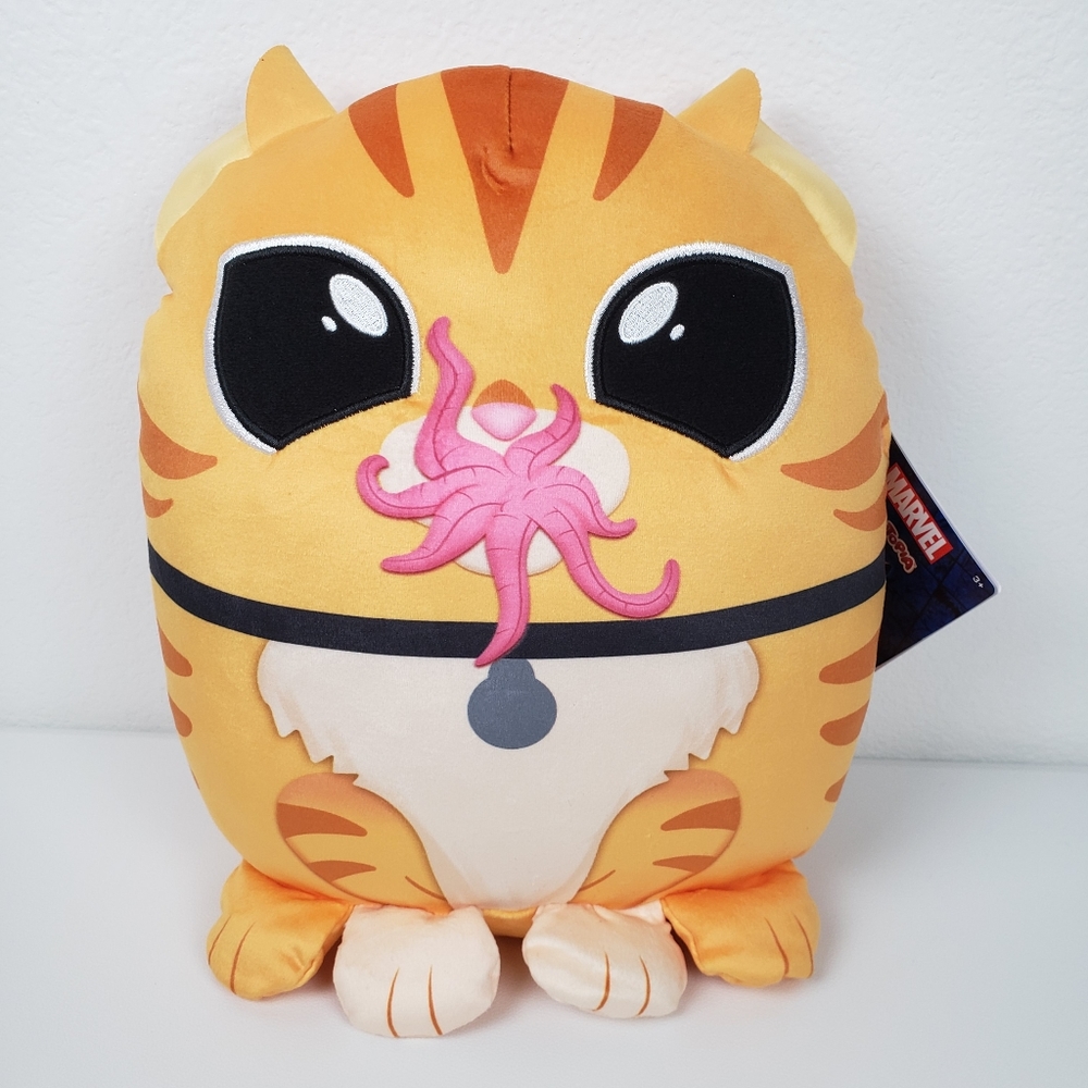 Mattel Marvel Cuutopia Goose 10" Plush Captain Marvel Cat Soft Rounded Pillow